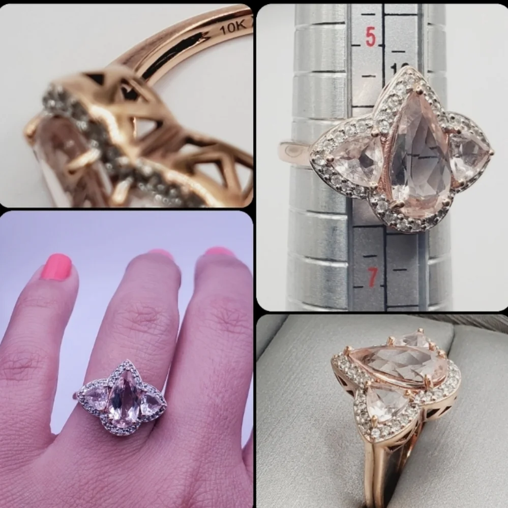 10k Rose Gold Morganite Ring